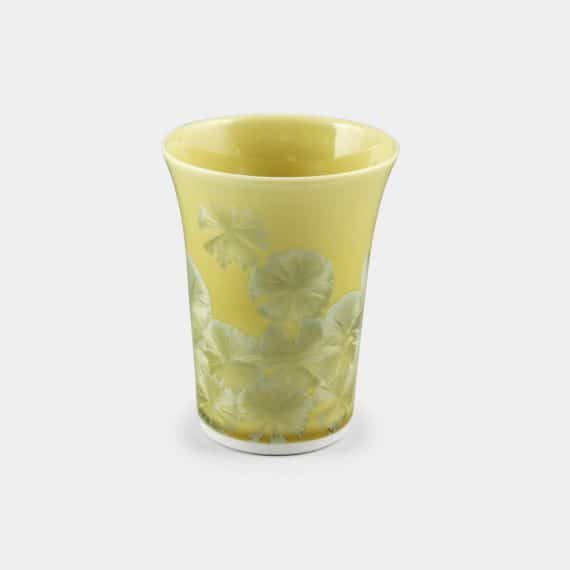 【京焼-清水焼】陶葊 花結晶 (黄) フリーカップ