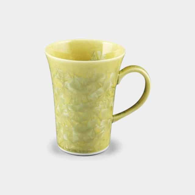 【京焼-清水焼】陶葊 花結晶 (黄) マグカップ