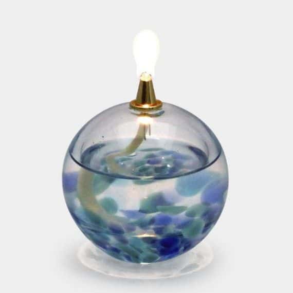 【津軽びいどろ】北洋硝子（アデリア）青空　オイルランプ