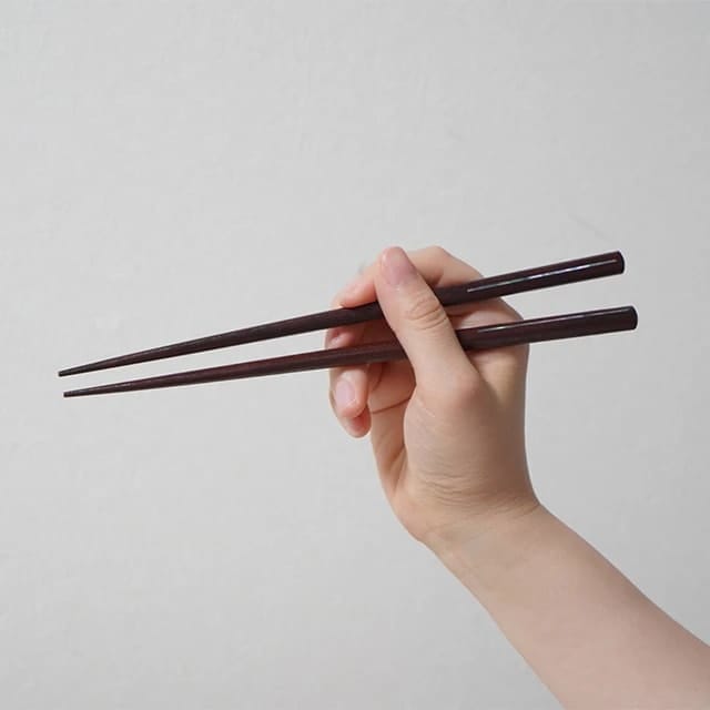 【高級箸】箸蔵まつかん 若狭塗箸　貝象嵌 ライン 21.5cm