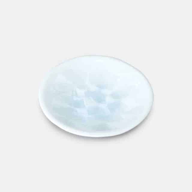 【京焼-清水焼】陶葊 花結晶 (白) 三寸皿