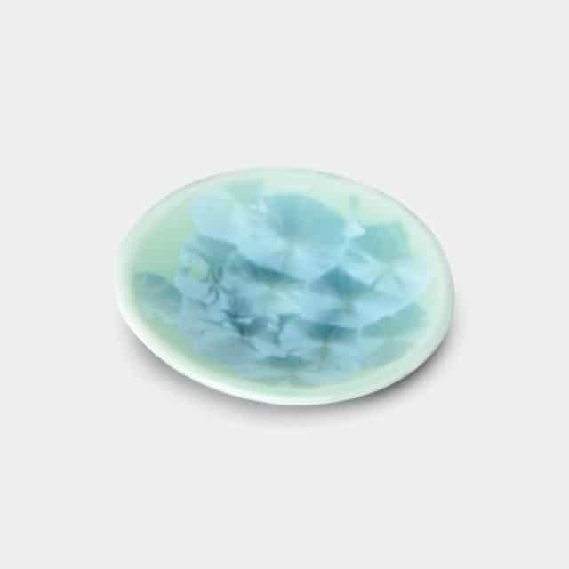 【京焼-清水焼】陶葊 花結晶 (緑) 三寸皿