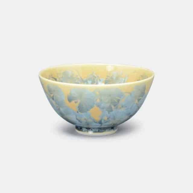 【京焼-清水焼】陶葊 花結晶 (灰青) 茶碗