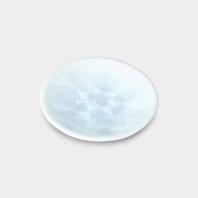 【京焼-清水焼】陶葊 花結晶 (白) 三寸皿