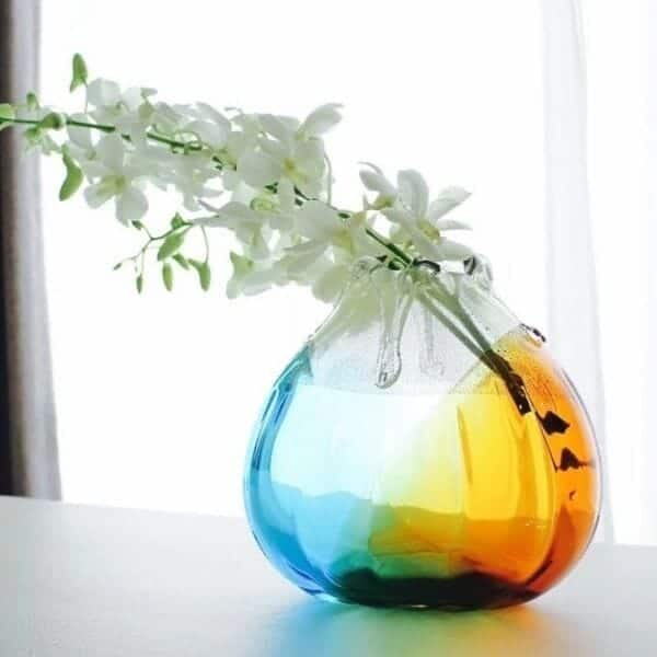 秋村実工房(金彩秋風) 花器(小) 写し出し