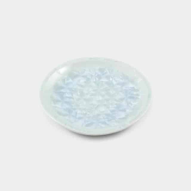 【京焼-清水焼】陶葊 花結晶 (白) 銘々皿