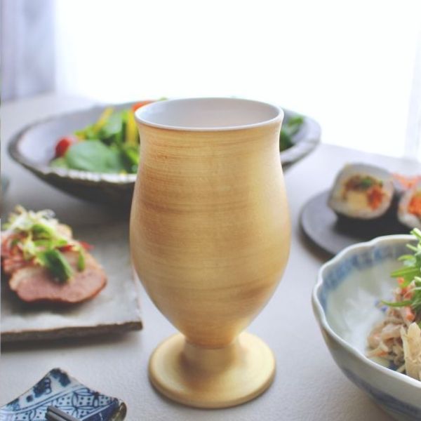 【ビアカップ】Gold Beer 陶Glass | 美濃焼 | 丸モ高木陶器