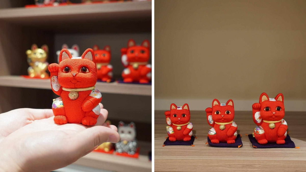 【招き猫】風水 (赤) 生命力 無病息災